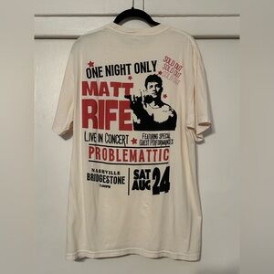 Matt Rife Problemattic World Tour Nashville 8/24 Shirt Large Official Merch